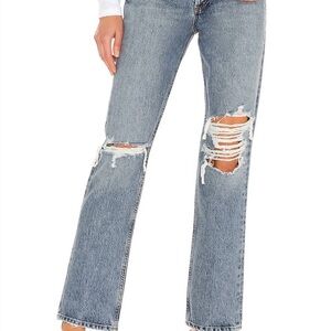 Agolde Distressed Lana Straight leg jean, size 28